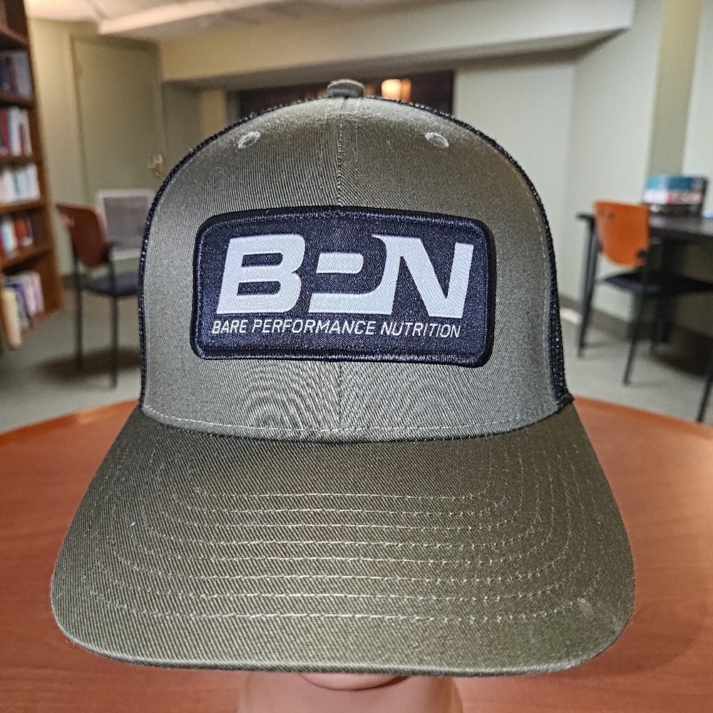 Bare Performance Nutrition Stitched Patch Trucker Mesh Snapback Hat Cap